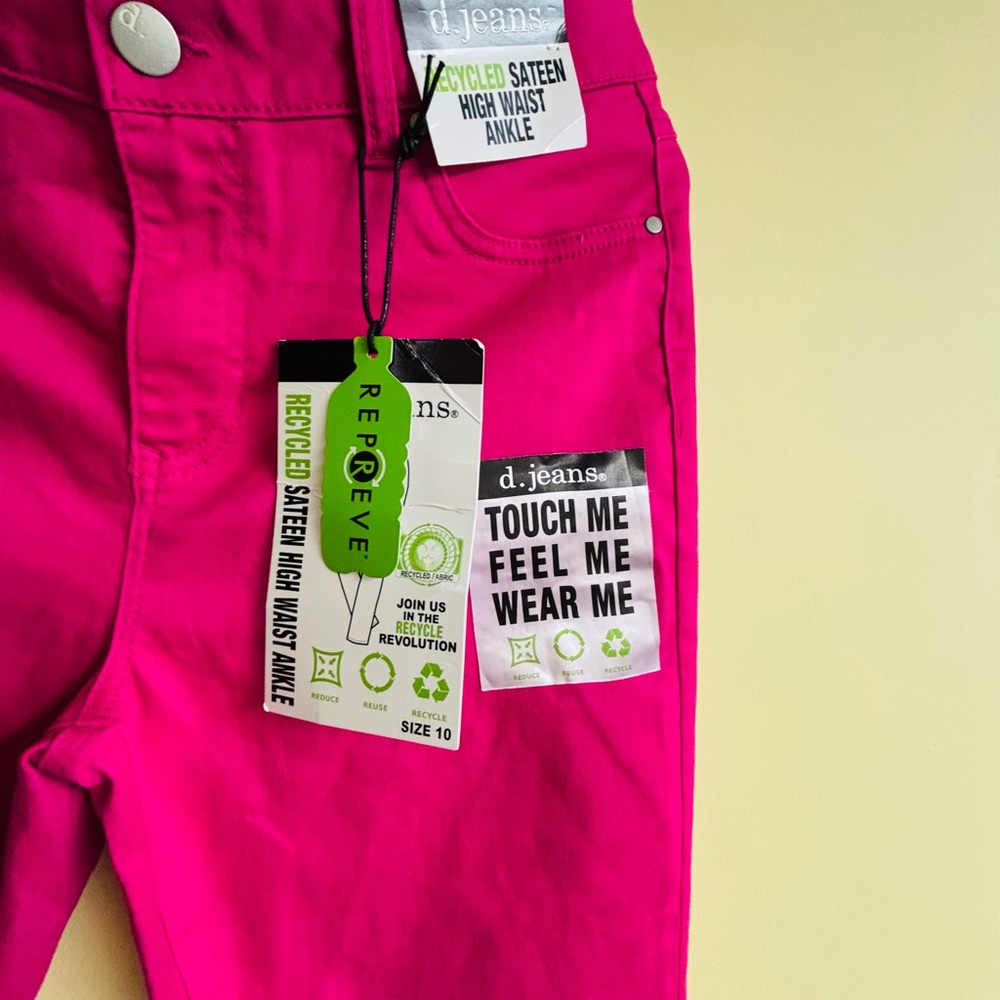 D. Jeans Kids High Waist Ankle Jeans - Vibrant Pink